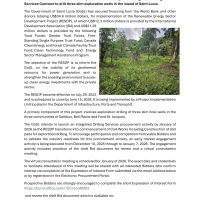 Government of Saint Lucia to launch procurement activity for an Integrated Drilling Services Contract to drill three slim exploration wells in the island of Saint Lucia.